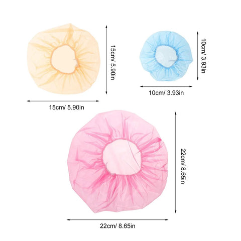 Universal Fire Alarm Covers 96 Pack Elastic Smoke Detector Caps in assorted colors, sizes 10cm, 15cm, 22cm for job site protection.