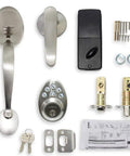 Keyless Entry Front Door Lock Set With Handle, Electronic Keypad Deadbolt, Auto Lock in Satin Nickel Finish, ANSI BHMA Grade 3 Security
