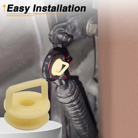 Shift Cable Bushing Kit For Transmission Shifter Linkage TPU Replacement Set 14092 installed in vehicle shifter linkage