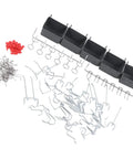 Heavy Duty Pegboard Hooks Set 114-Piece Universal Pegboard Accessories Kit with bins, locks, and various hooks displayed