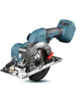Badass Cordless Brushless Circular Saw 5 Inch 125mm handheld power tool with metal blade for precision wood and metal cuts.