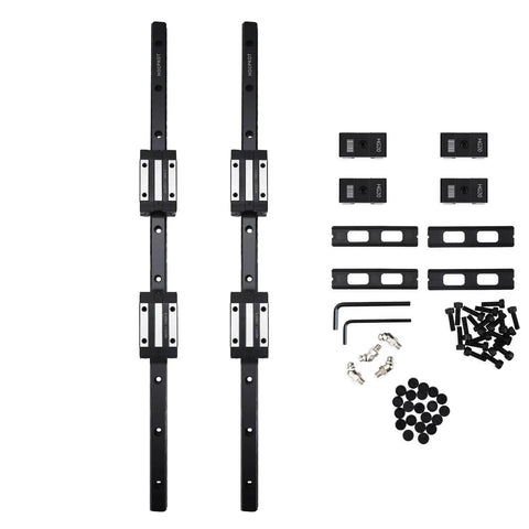 Badass Precision Bearing Steel Linear Guide Rail Kit For Hardcore Diy Cnc Builds with two 600mm rails and four slide blocks.