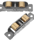 Heavy Duty Stainless Steel Sliding Door Wheels Featuring Double Bearing Pulleys, showcasing two rollers designed for smooth glass door operation.