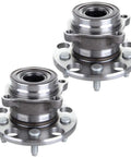Heavy Duty Rear Wheel Bearing And Hub Assembly Pair Featuring Five Lug Bolts Built Damn Tough For Zero Hassle Drop In Fitment On Your Lexus GS300 GS460 Or RC F, shown at an angle.
