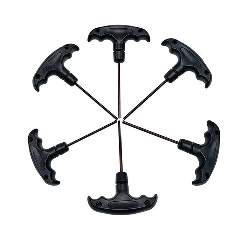 Professional T Shape Hex Socket Wrench With An Anti Slip Steel Handle And Accurate 6 Millimeter Bits For Home Projects Car Service And Quick Fix Work That Gets You Out Of Tight Spots arranged in a circular pattern.