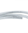 Rad 72 Inch Chrome Wire Loom Durable Corrugated Polypropylene Tubing for protecting electrical wiring.