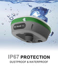 RTK GNSS Base Receiver with IP67 waterproof and dustproof protection for surveying with drones and UAVs, 4G and WiFi