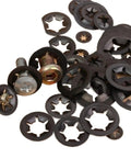 Internal Tooth And External Tooth Lock Washers Kit, Push On Locking Washers Assortment with screws, manganese steel