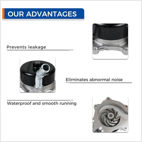 Rock Solid AW6169 Engine Water Pump Replacement for 3.6L V6 Engines with smooth running design and leak prevention features.