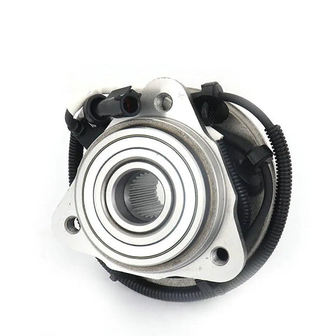 Premium Quality Wheel Bearing And Hub Assembly YL52-1104AA For Ford F150 Explorer Focus top view showing durable steel races and wiring.