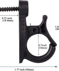 Outdoor String Light Hooks Screw In Hanger For Hanging Christmas Lights, Patio Lights, Wires And Plants, Black Finish, side view