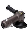 Heavy Duty Pneumatic Air Angle Grinder With 10000 RPM Motor And 110mm Disc, featuring ergonomic grip and composite housing.