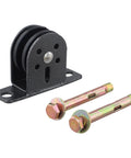 Heavy Duty Silent Fixed Pulley With Double Bearing And Stainless Steel Wire Rope Block for 3mm To 10mm Cable Lifting Rigging Gear with mounting bolts.