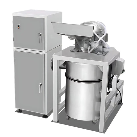 Stainless Steel Universal Grinder And Pulverizer for wheat, millet, soybean, and spices. Heavy duty grain mill for kitchens and businesses.
