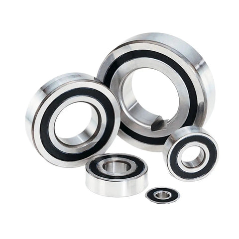 Two Pack Precision Sprag One Way Bearings 30X55X13Mm With Keyway Deep Groove Ball Design heavy gauge ball bearings on display.