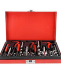 Heavy-Duty 88-Piece Thread Repair Kit For M6 M8 M10 With Taps Drills Inserts And Installation Tools, red steel case display