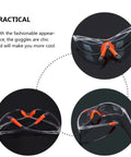 Rugged 4 Piece Set Of Anti Fog Safety Glasses Featuring Rock Solid Polycarbonate Shields And Soft Silicone Gaskets For Heavy Duty Workshop Protection Clear Impact Resistant Eyewear For Pros And Crew with stylish orange accents.
