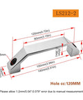 Dimensions of Heavy Duty Solid 304 Stainless Steel Cabinet Pull Handles, 4.72 Inch, Satin Nickel Finish, for Drawers and Doors