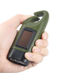 Two Pack Hand Crank Solar Powered Flashlights For Emergency Use Rechargeable LED Survival Torch With Dynamo Power Quick Snap