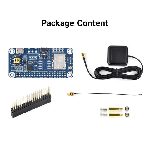 Dual Band GPS Module For Raspberry Pi With L1 And L5 Support, RTK Base Ready, GNSS Raw Output, Jetson Nano Compatible package contents