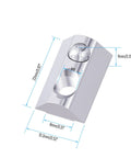 Dead Solid M6 Spring T Nuts Designed For 4040 Aluminum Extrusion Profiles Heavy Duty 8.8 Grade Carbon Steel Roll In Toggle Fastener, M6 size, chrome finish, dimensions shown.
