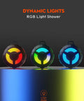 Waterproof Bluetooth Shower Speaker With Suction Cup IPX7 15W Loud Stereo Sound Deep Bass TWS Pairing And RGB Lights showcased