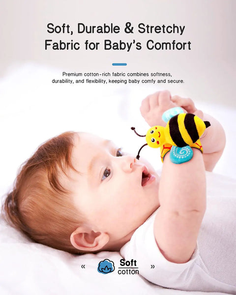 Kickass Infant Sensory Play Kit Featuring Ultra Bright Wrist Rattles And Comfy Foot Finder Socks crafted for teething toddlers, baby exploring rattles.