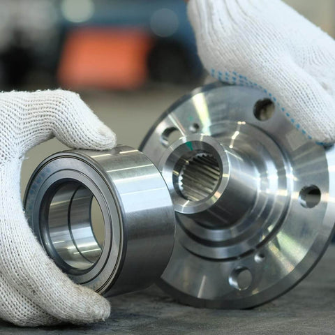 Hands holding deep groove sealed ball bearing 6806-2RS 30 mm ID x 42 mm OD x 7 mm width, double-sealed 2RS chrome steel, ABEC 1 P0.