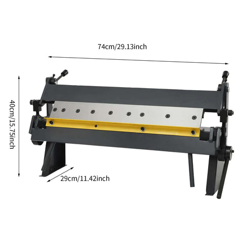 24 Inch Sheet Metal Bender Pan and Box Hand Brake Heavy Duty Industrial Precision Tool With Removable Fingers for aluminum