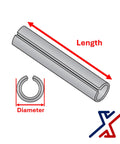 Diagram showing Four Pack One Eighth Inch Diameter Roll Pins Set, One And A Half Inch Long Spring Pins, Tension Pin Design.