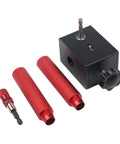 Electric Cable Threading Tool For Wall Wiring, Works With Any Drill, Smooth Drill Attachment That Pulls Wire Quick, Aluminum Alloy Red Black Design, Works With 3mm To 6mm Wire Installation, Easy Install And Time Saver, red and black drill attachment