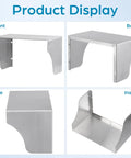 Heavy Duty Stainless Steel Weather Sealed Electrical Box Cover Rainproof Outlet Shell shown from multiple angles including front, back, side, and inside.