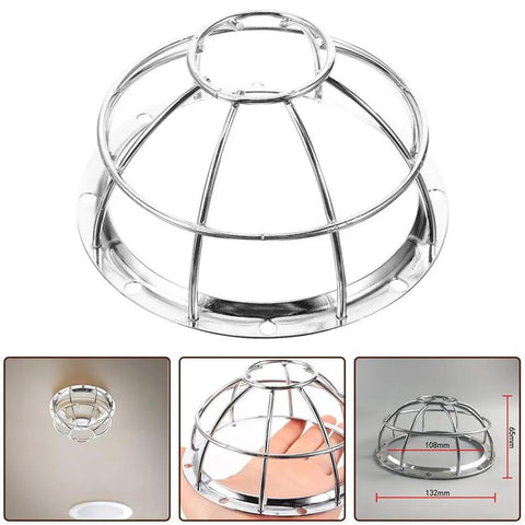 Heavy Duty Iron Smoke Detector Cover With Reinforced Mesh For Maximum Room Security Universal Fit, 13.2cm, silver finish.