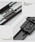 Heavy Duty Twenty Inch Drawer Slides Soft Close Runners showing double strong spring mechanism and durable disassembly clip.