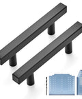 Thirty Pack Matte Black Cabinet Pulls Three Inch Cabinet Handles With Five Inch Overall Length And Drill Mounting Template