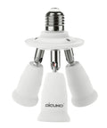 3 In 1 E26 Light Socket Adapter With 360 Degree Rotation And 180 Degree Bend Easy Install Converts One Socket Into Three For Standard Bulbs