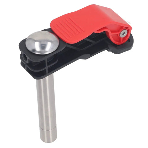 Close-up of Two Pack Woodworking Quick Release Clamps For Desktop Benchtop Projects Beefy Stainless Steel Bench Dog Clamps 19mm