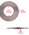 Deck Wheel Caster Belleville Washer Replacement Kit For Lawn Mower Decks Mod C8L 30213 Easy Install Beefed Up Hardware Upgrade For Smooth Quiet Operation, 1.49 in washer