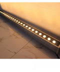 Hella Bright LED Wall Washer Landscape Light Outdoor Linear Floodlamp With Smooth Dimming Tech in cool white 6000k, sleek design.