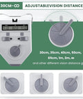 Next-Level Pupillometer with adjustable nose pad and brightness control showing vision distance gears from 30cm to infinity