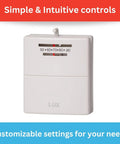 Heating Only Mechanical Thermostat With Easy Dial Control Non Programmable Mercury Free Sensor No Frills Budget Friendly Replacement For Home Furnaces And Baseboard Heaters Simple Install, white unit with a simple dial