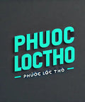 Sign displaying 'PHUOC LOCTHO' in turquoise against a dark background