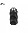 Heavy Duty Five Pack M8 X 16mm Ball Spring Plunger Grub Screws Made From Tough High Carbon Steel Featuring Hex Socket Drive For Rock Solid Hidden Mounting And Non Slip Installation, showing one screw.