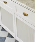 Top Shelf Antique Brass Cabinet Pulls 5 Pack Featuring Sleek Vintage Cup Handles And Built Like A Tank Zinc Alloy Construction For Kitchens Bathrooms And Closets on white cabinets.