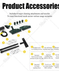 Product Accessories for Powerful 3000w Steam Cleaner includes 6 attachments and nozzles for various cleaning tasks.