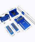 Adjustable Doweling Jig Kit With Five Drill Sleeves 6mm 8mm 10mm for Precision Dowel Hole Drilling Set with Dimensions