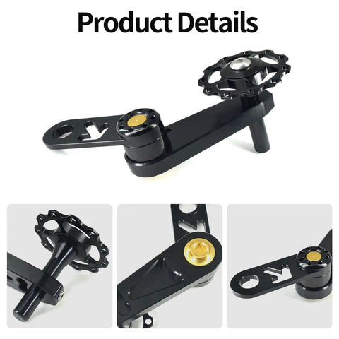 Lightweight Aluminum Alloy Single Speed Chain Tensioner For Bikes Durable CNC Machined Chain Stabilizer Tool Black Finish