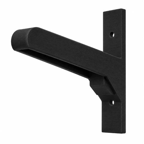 Kick Ass Ski Wall Mount Horizontal Display Rack For Poles And Boards black ABS construction wall hook side view