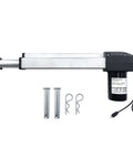 Solid Replacement Power Recliner Actuator Motor Model LMD6208C1 linear actuator with connectors and mounting hardware.