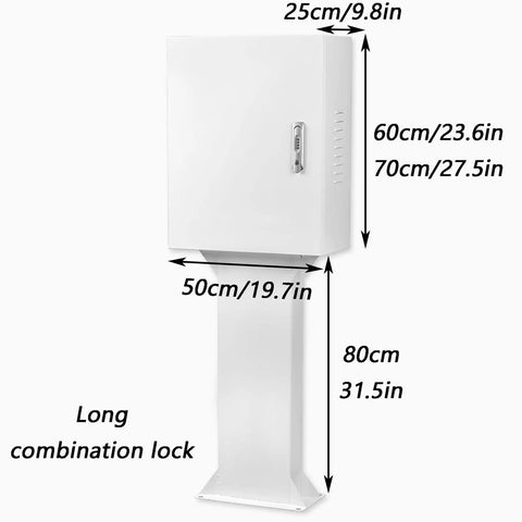 Lock Down Your Plug With This Heavy Duty EV Charger Cover Lock Box Built Solid With Rust Proof Galvanized Steel, 25cm x 60cm.